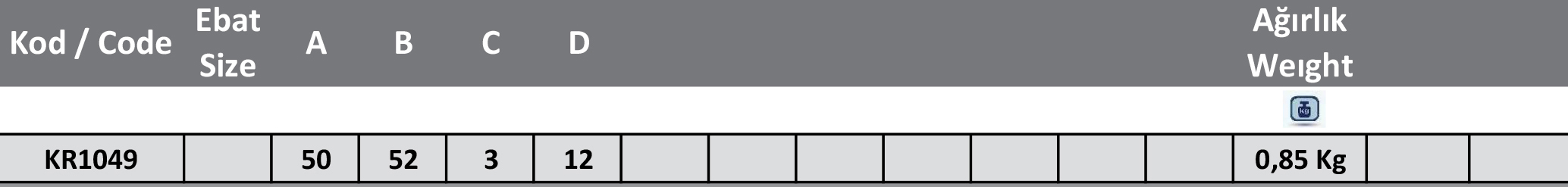 Yaprak Menteşe Delikli (Siyah - 50x50)